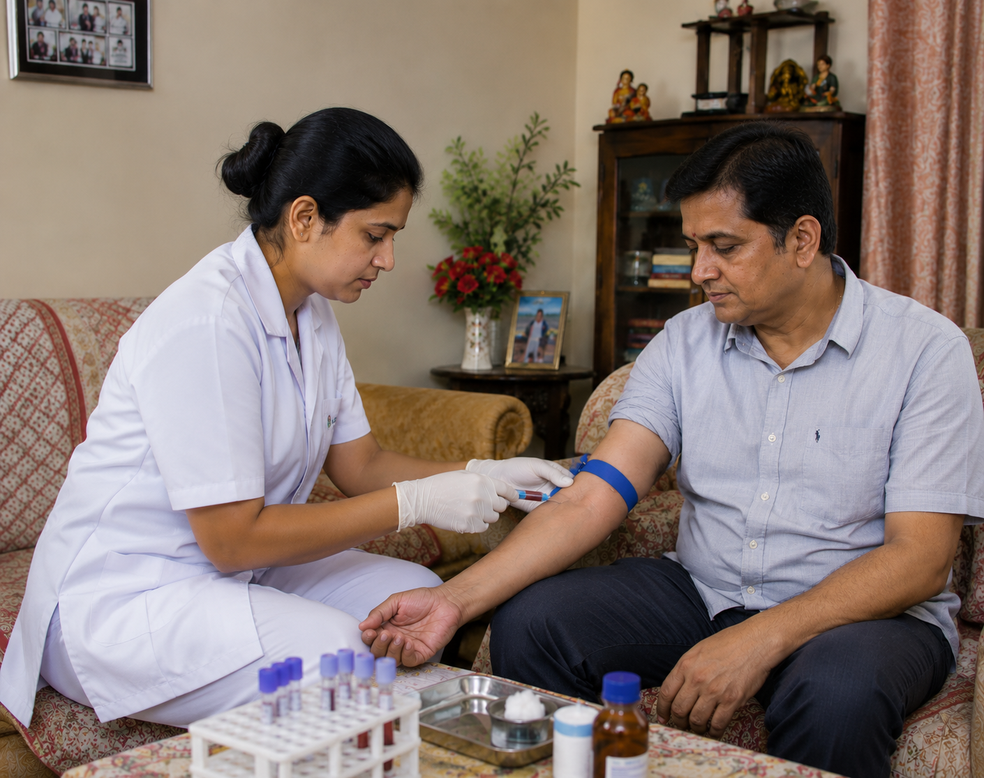 Diabetes home care blood test by Dr. Mohan's specialist
